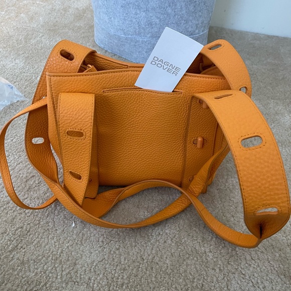 Dagne Dover Handbags - Dagne Dover Tokyo Turnlock Tote / Shoulder Bag Vitamin C/Orange